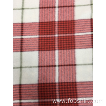 Polar Fleece Print Plaid Fabric